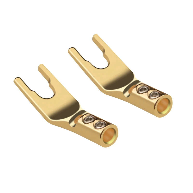 4 шт. Y-образный Медный позолоченный разъем для аудиокабеля диаметром 5 мм |