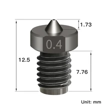 

1PCS Hardened Steel TT3D nozzle V6 Nozzle for 3D Printers Hotend 3D Printer Nozzle for E3D Hotend Titan Extruder Prusa i3 mk3