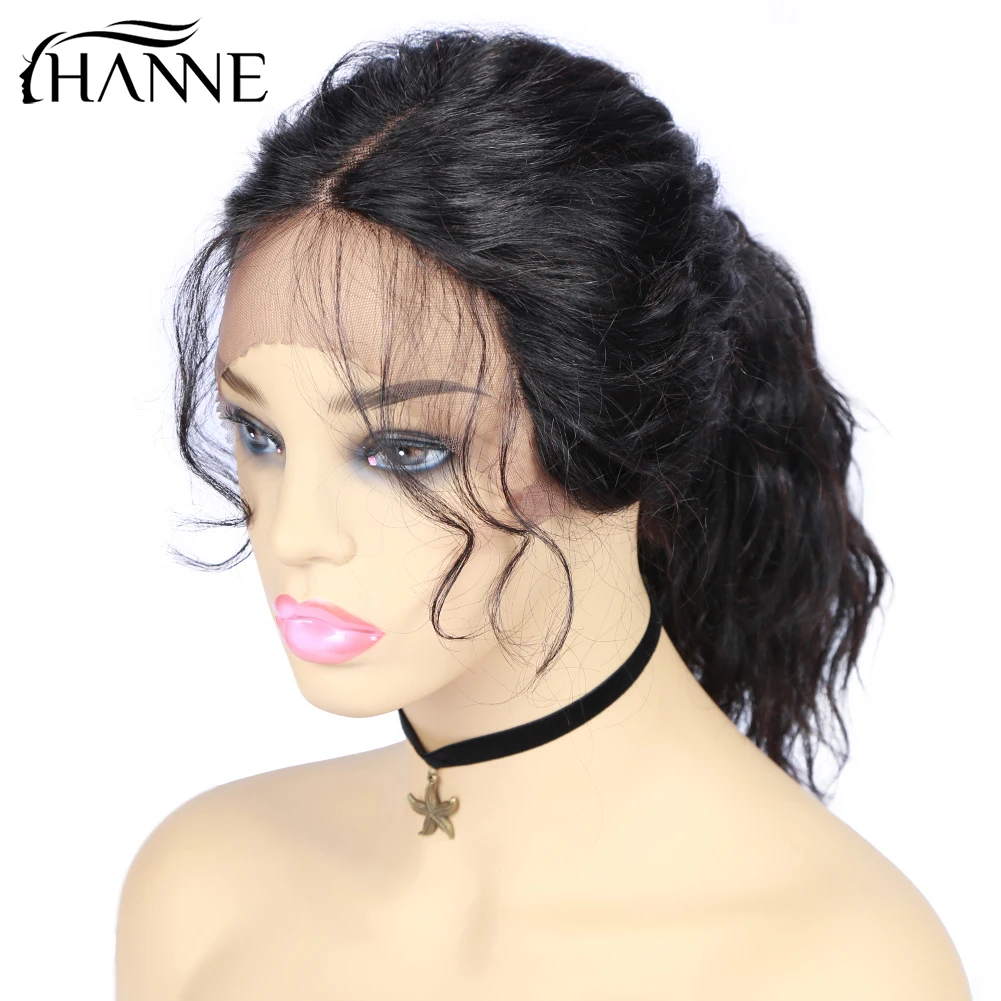 Волосы hanne, человеческие волосы, парики из натуральных волн, парики Remy, бразильские, средняя часть шнурка, парик из перрука, cheveux humaine для черных женщин