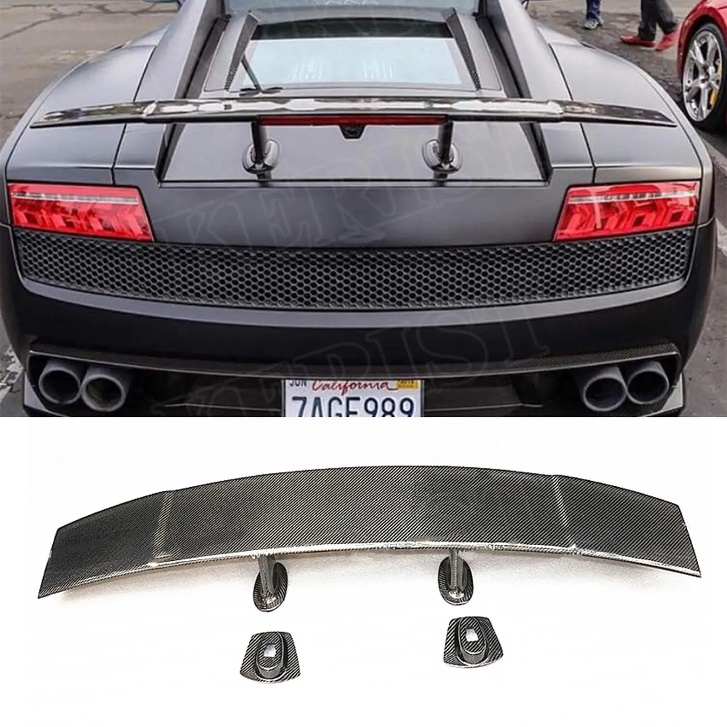 Карбоновое волокно заднего крыла багажника выступ Спойлеры для Lamborghini Gallardo