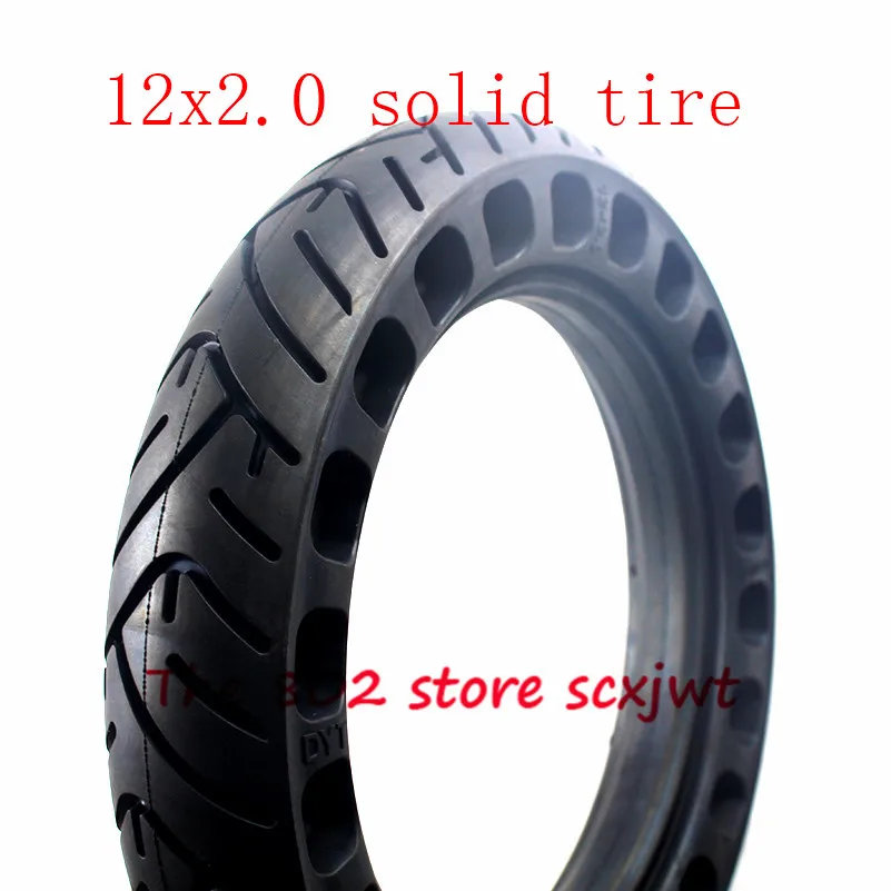 Size12x2.0 твердые шины 12x2,125 велосипед складной электрический скутер 12 дюймов не надувная шина подходит для многих газовых скутеров E-bike