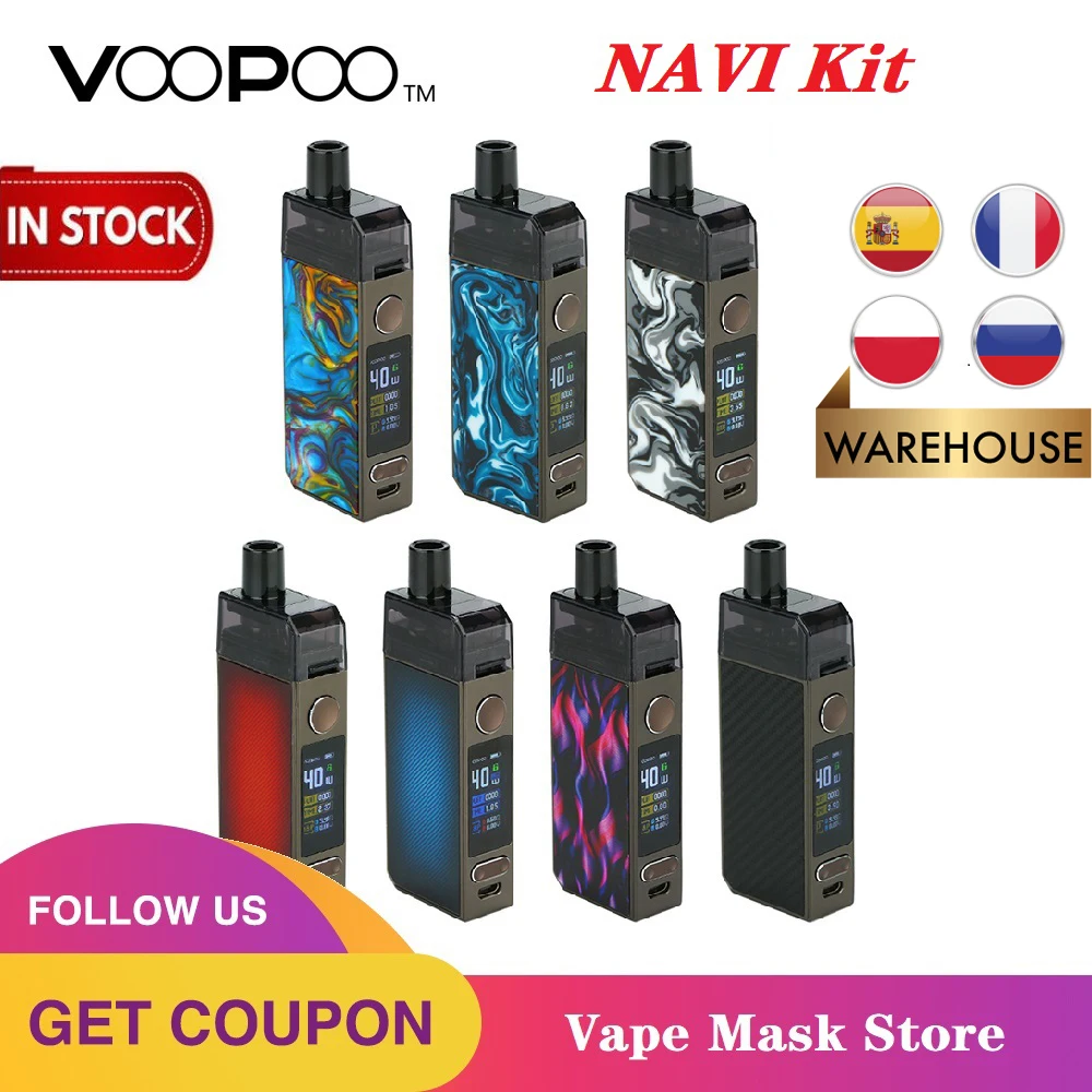 В наличии оригинальный набор VOOPOO NAVI Pod с аккумулятором 1500 мАч 3 8 мл GENE.AI Chip &amp 40 Вт