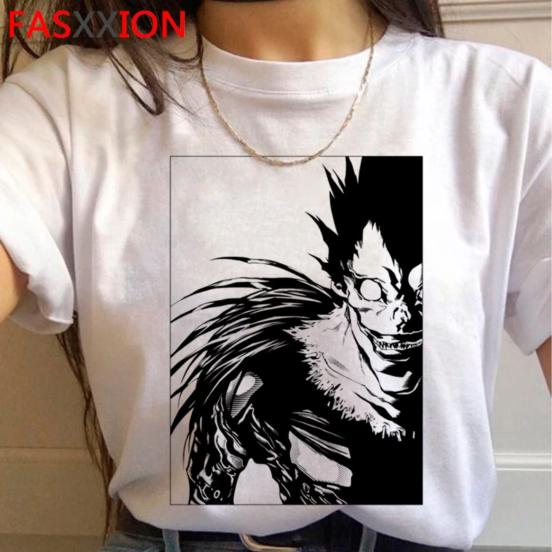 Camiseta de death note para hombre, ropa con harajuku kawaii para pareja, top de verano, camiseta blanca, ropa para pareja|Camisetas| - AliExpress