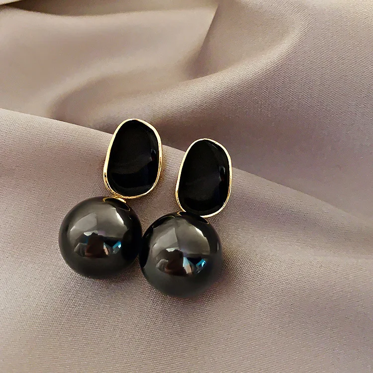 Pearl Earrings Drop Earrings Geometric Earrings For Women Enamel Elegant Vintage Earrings Accessories Party Gift