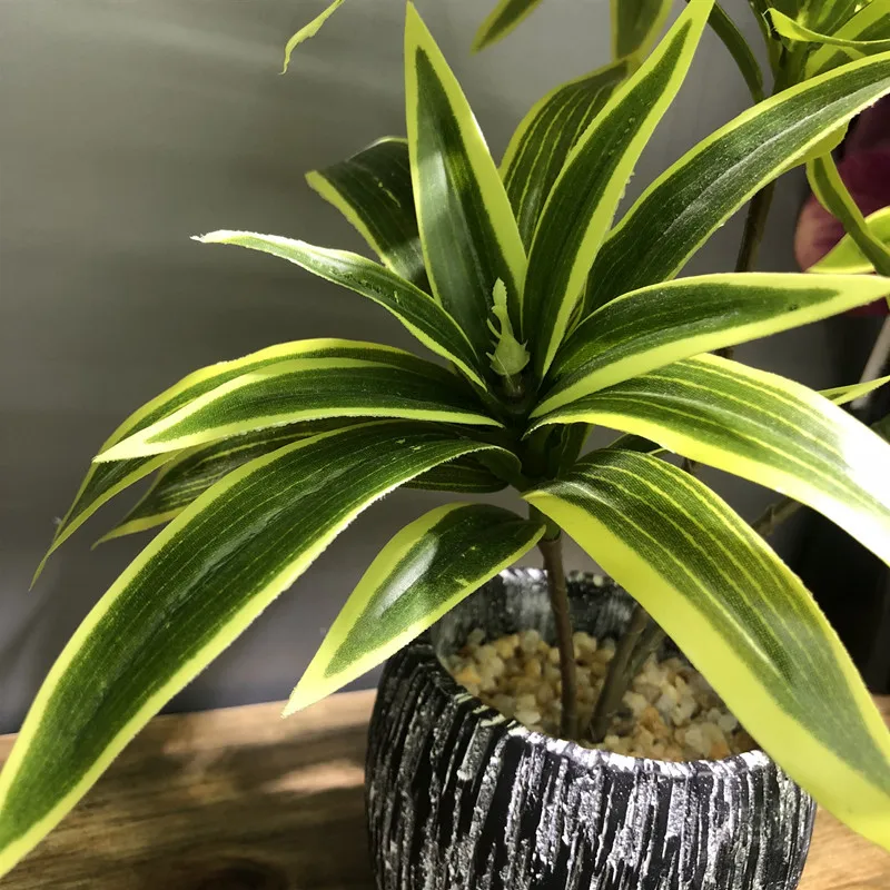 Artificial Green Palm Tree Arrangement - Desktop Home and Office Decor