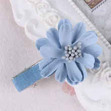 Заколки в Корейском стиле, аксессуары для волос в стиле колледжа, заколки с цветами ручной работы, синяя серия головных уборов, иу