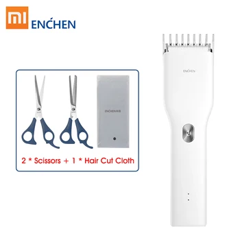 

ENHCEN Boost Hair Trimmer USB charger Electric Hair Clipper Two Speed Nano Ceramic Cutter Hair With Scissors Hair Cut Cloth
