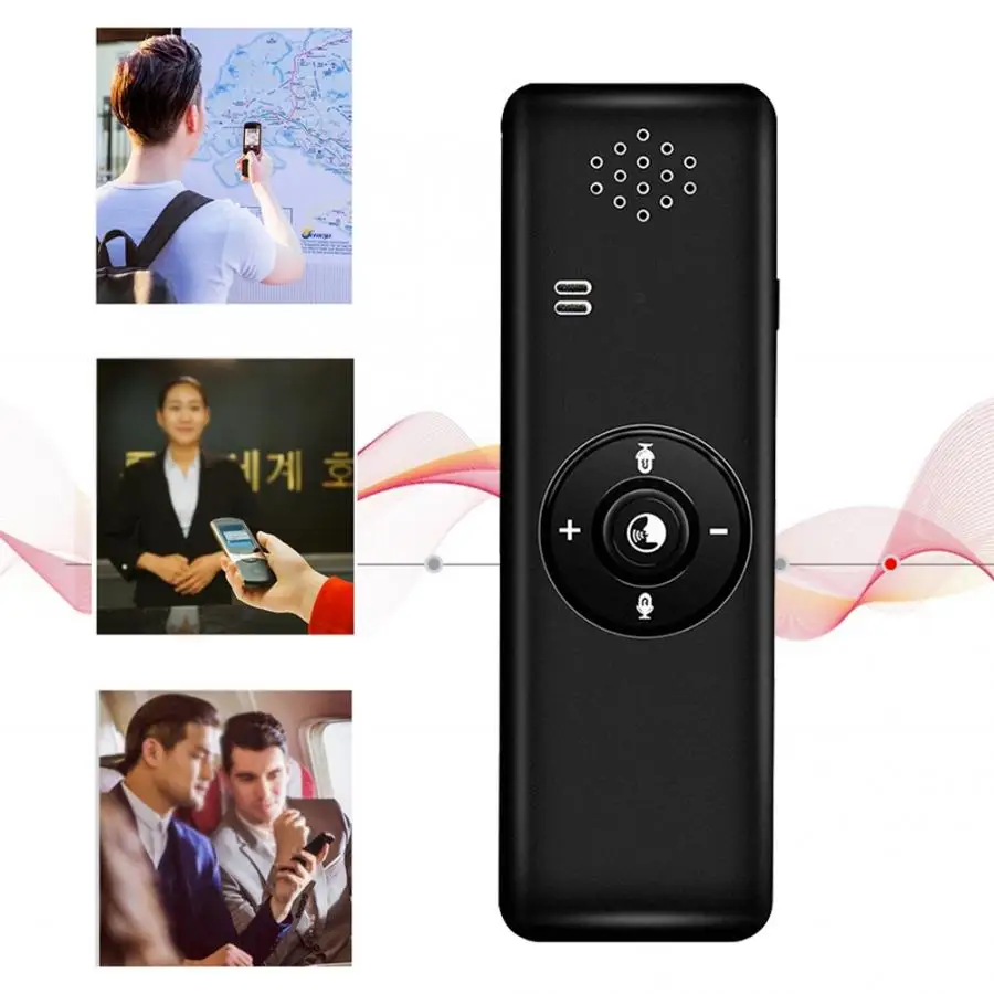 

New Portable Smart Bluetooth Voice Pocket Translator Interpreter Real Time Speech Multilingual Translator
