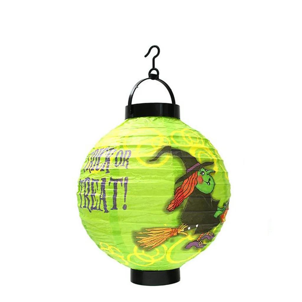 F Halloween Decorations Glowing Paper Lanterns Decorative Props Halloween Paper Lanterns Lighting Halloween decoration home decor - Цвет: F
