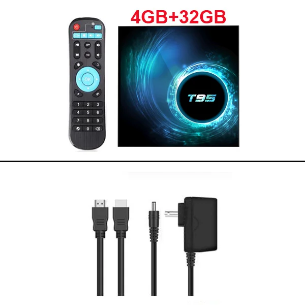 Предпродажа T95 Android 10,0 tv Box Allwinner H616 4GB 32GB 64GB 2,4G Wifi Youtube HDR Google Play 6K 2GB 16GB телеприставка - Цвет: 4GB 32GB