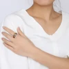 Ensembles d'anneaux de mariage à personnaliser, bijoux pour femmes, en acier inoxydable, 3 bagues de fiançailles, vente en gros ► Photo 2/6