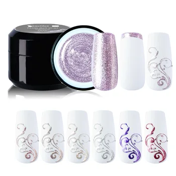 Kaufen Beautilux Nail Art Platin Malerei Gel Professionelle Salon Nail Art Design Glitter Gel Lack UV LED Nägel Gele Lack 6g