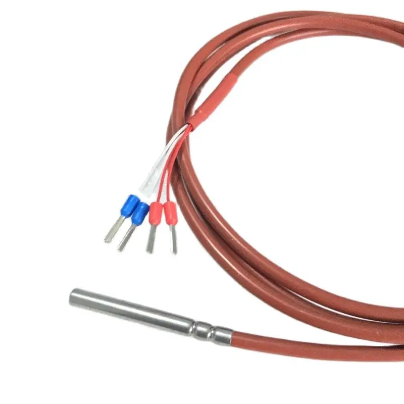 4 Wire Pt100 Temperature Sensor 4 Wire With Silicone Gel Coated 1 ...