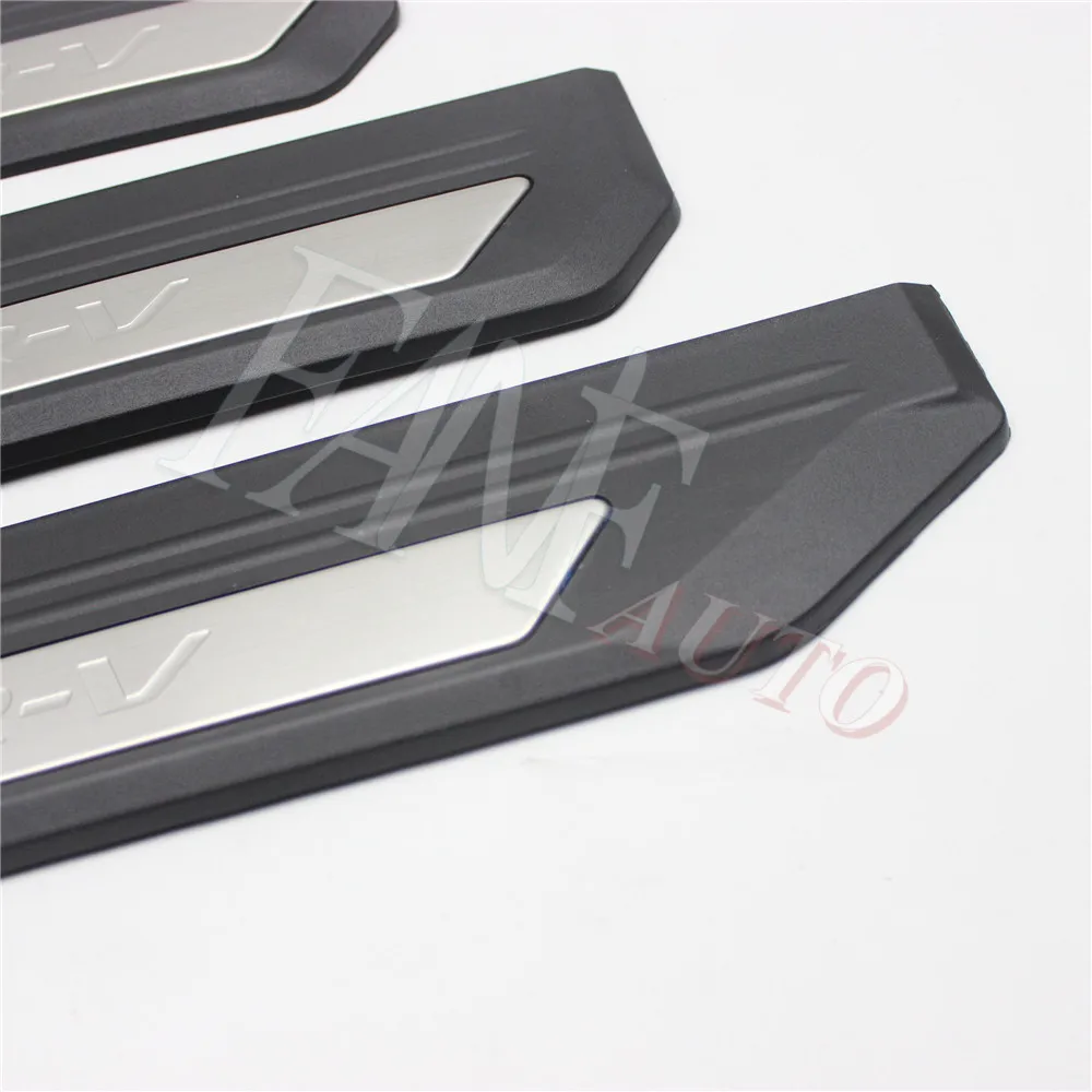 Protectores De Umbral De Puerta De Acero Inoxidable Para Honda HRV Moldura De Barra De Umbral Protector De Placa De Desgaste De Umbral De Puerta Placas De Apoyo Accesorio De Decoraci/óN De Estilo