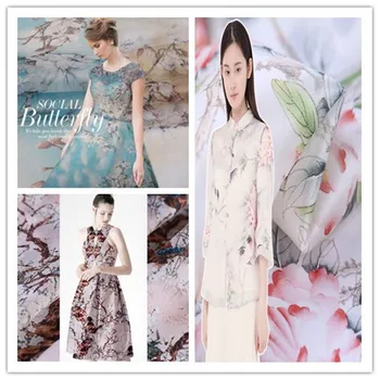 

Hiroshima Magnolia Digital Printing Silk Organza Fabric Silk Fabric Thin Hard Silk Fabric