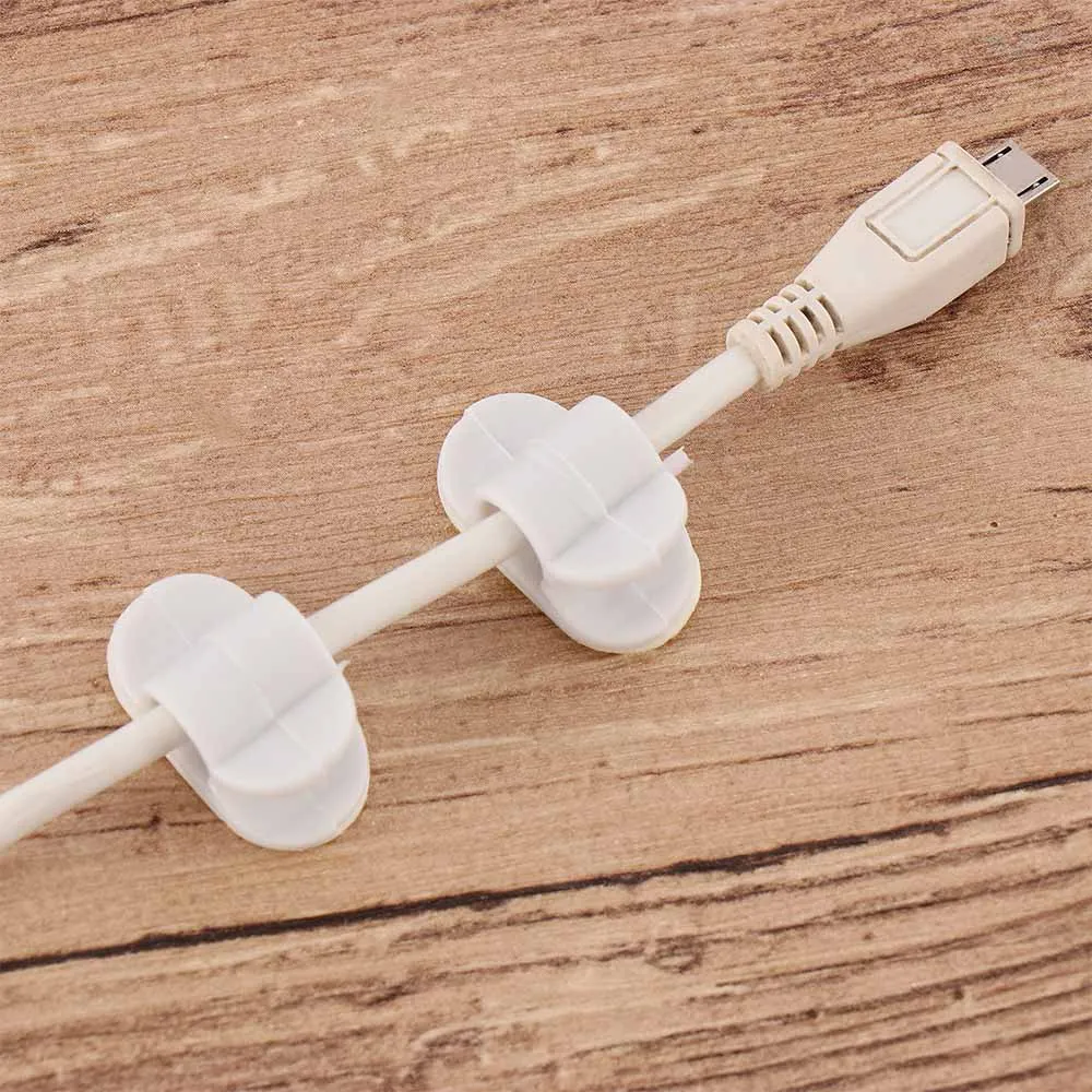 10 Pcs Desktop Wire Holder Splitter Earphone Data Line Buckle Cable Organizer Fixed Clip Cord Winder Home Practical