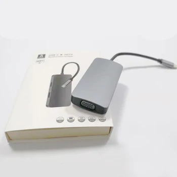 

5 in 1 Type C to HDMI VGA USB3.0 PD Adapter Converter Portable for Laptop Office NC99