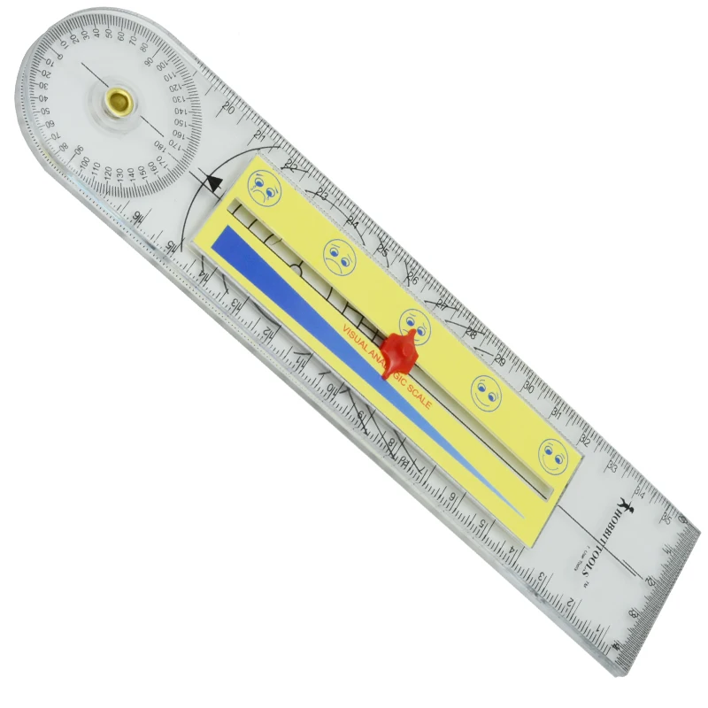 2 in 1 Pain goniometer Spinal Goniometer Ruler Motion Tester Pain Rating Scale 360 Professional medical protractor angle ruler 3