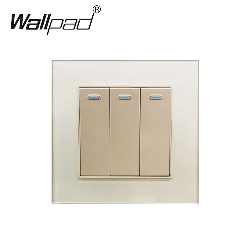 Wallpad роскошный настенный выключатель из хрустального стекла 16 А 3
