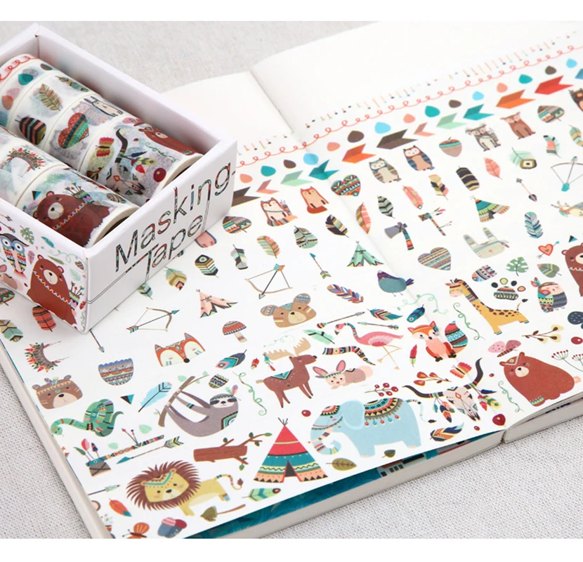10 шт./упак. лента для маскировки цветов сакуры звезд Японии Васи наклейки
