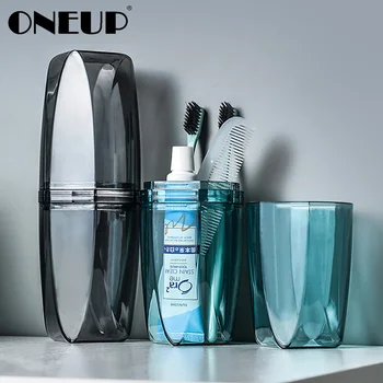 

ONEUP Transparent Travel Wash Cup High Capacity Bathroom Organizer 2pcs Liquid Dispensing Botter For Home Bathroom Accessories