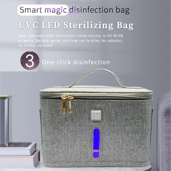 

Sterilizer Carrying Case Bag 12 LED UV Disinfection Germicidal Light Storage Box Safety Hygiene Good Sealing Performance