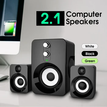 

2.1 Stereo Computer Speaker for Mobile Phone Computer Laptop USB 3.5mm Aux Heavy Bass Portable Audio Subwoofer