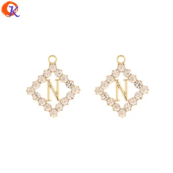 

Cordial Design 50Pcs 23*26MM Jewelry Accessories/Earrings Connectors/DIY Making/Rhinestone Charms/Hand Made/Earring Findings