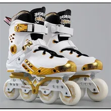 Хоккейные роликовые Сникеры на подошве с подсветкой для женщин и мужчин роликовые коньки для взрослых Salom раздвижные роликовые коньки