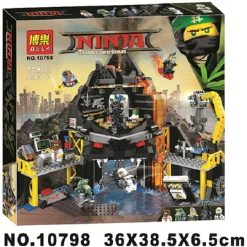 

bela 10798 Ninjagoed Garmadons Volcano Lair Building Blocks Sets Bricks Ninja Movie Classic Model Kids Toys 70631 gifts