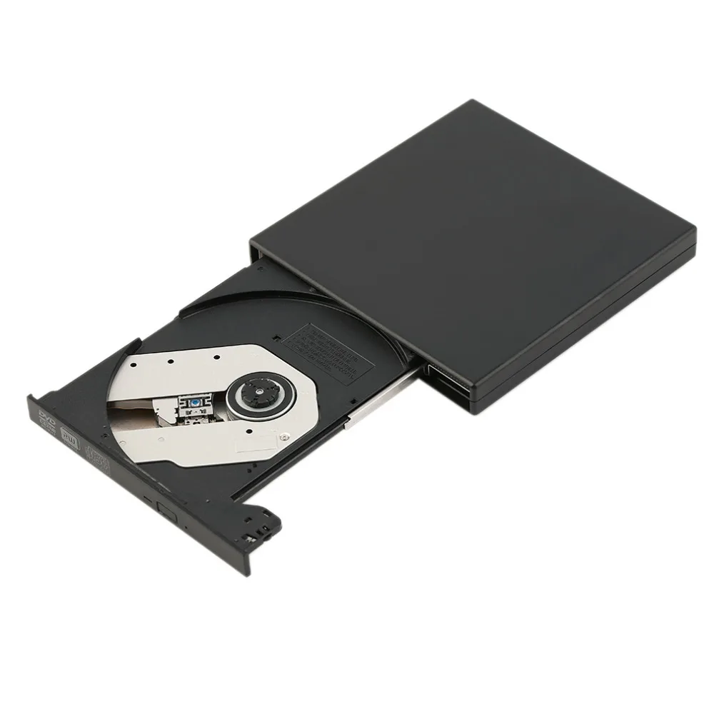Черный USB 2,0 внешний CD+-RW DVD+-RW DVD-RAM Пишущий привод для портативных ПК