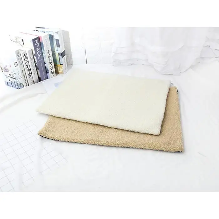 Теплый флис Pet кровать коврик для кота собаки одеяло Бежевый Желтый/хаки товары для домашних животных Повседневная