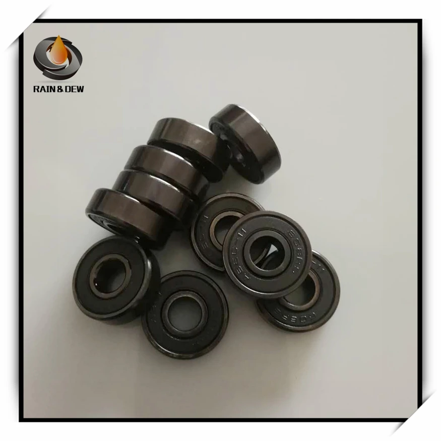 8 шт. 608RS ABEC 11 608 роликовый скейт скутер 8X22X7mm скейтборд черные подшипники высокая
