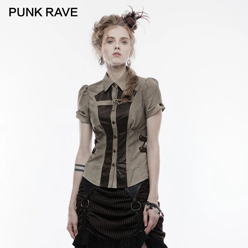 PUNK RAVE Steampunk Summer Short Sleeve Women