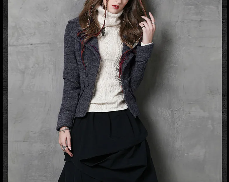 Модная новинка, Женская Толстая шерстяная Высококачественная зимняя куртка, женское тонкое шерстяное кашемировое пальто, кардиган, куртки для женщин