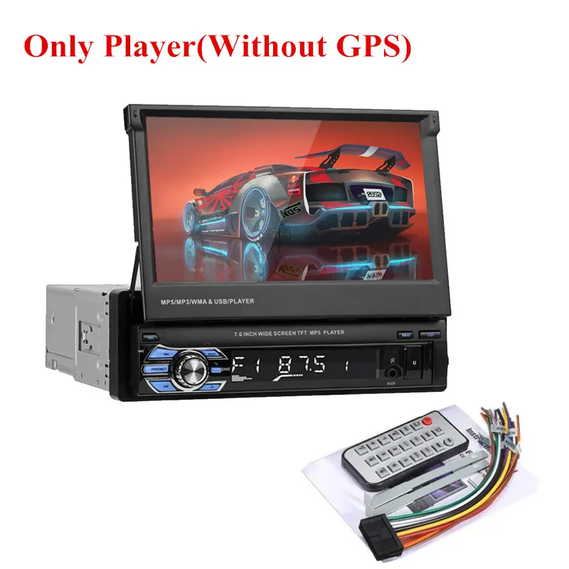 Player without GPS " Универсальный 1din Авторадио gps навигация bluetooth выдвижной 1 din автомагнитола с gps и экраном MP5 стерео аудио - Цвет: Player without GPS