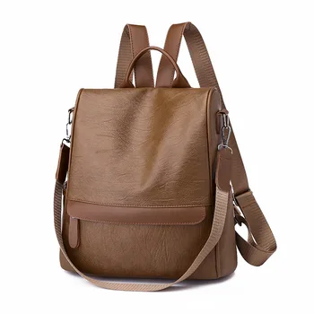 

2020 New Fashionable Soft Leather Multi-function Travel Backpack for Students Back Pack Women Women Backpack