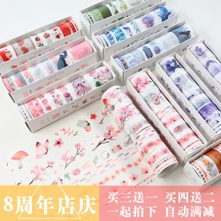 Autocollants pour carnet de notes, 20 modèles, 8 pièces/ensemble, Art et Style ancien, petite fille fraîche, matériaux, fonds de base, rubans Washi 