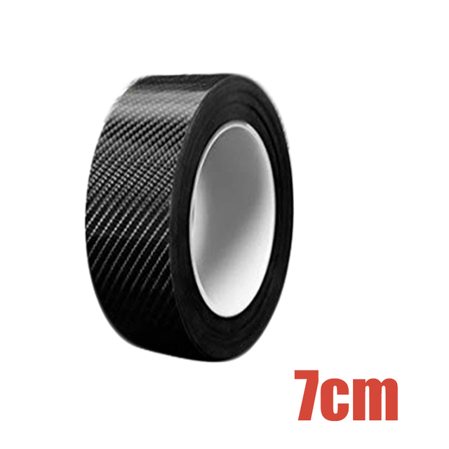 Carbon Fiber Protector Strip Sticker Auto Bumper Door Sill Protection Anti-stepping Car Decoration Tape 3D