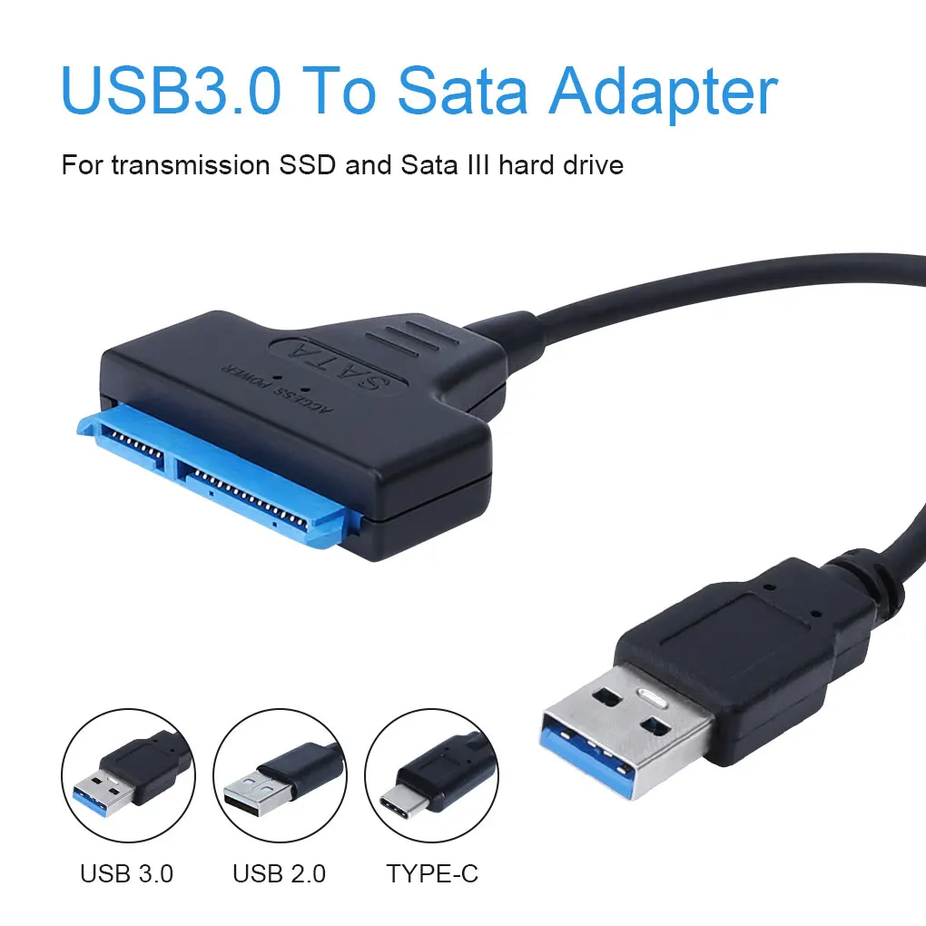 Usb 3.0 Sata 3 Cable Sata To Usb 3.0 Adapter Up To 6 Gbps Support For 2.5 Inch Ssd Hdd Hard Drive 22 Pin Iii Cable - Pc Hardware Cables & Adapters - AliExpress