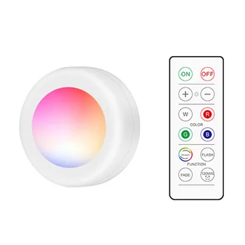 

16 Color LED Cabinet Light Dimmable Battery Power Touch Lamp with Remote Control Kids Adults Bedroom Dec Christmas Gift