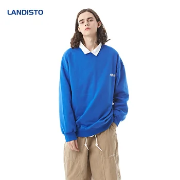 

LANDISTO men clothing men sweatshirt fashion pullover sweateshirt solid cotton Comfortable mens sweatshirt men size m-xxl