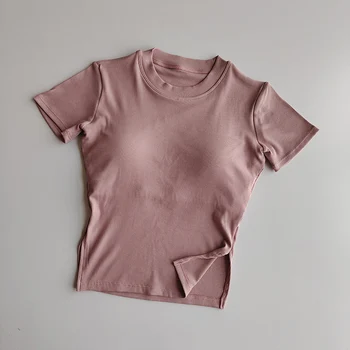 2021 New Women s Sports T shirt With Chest Pad Vest Bra Fitness Running Sexy