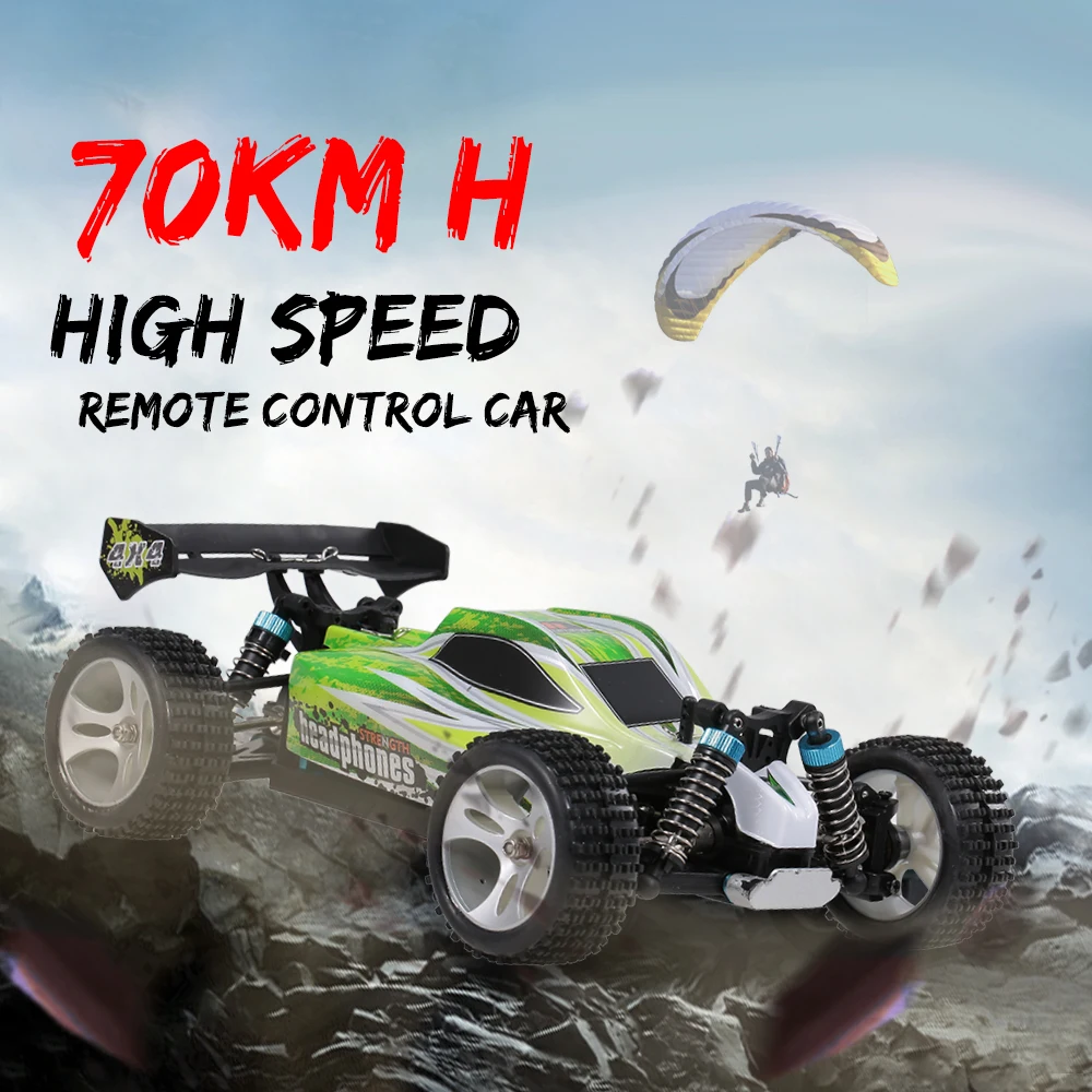 WLtoys A959-B 1:18 70 км/ч высокая скорость RC гоночный автомобиль 4WD 2,4 ГГц RC автомобиль электрический пульт дистанционного управления автомобиль Внедорожник Багги игрушки