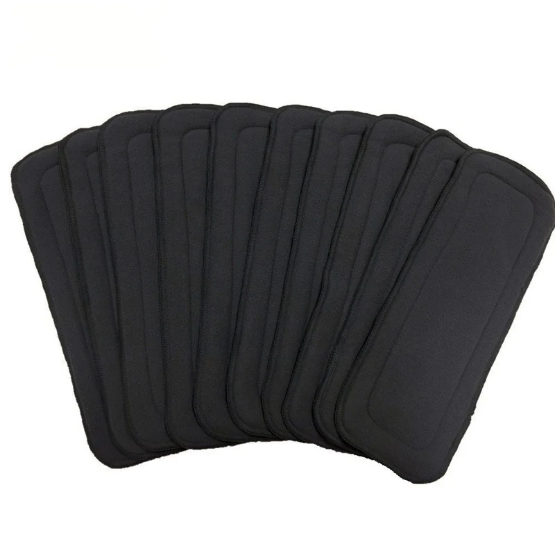 

10 Pcs Reusable Washable Inserts Boosters Liners For Real Pocket Cloth Nappy Diaper Cover Wrap Microfiber Bamboo Charcoal Insert