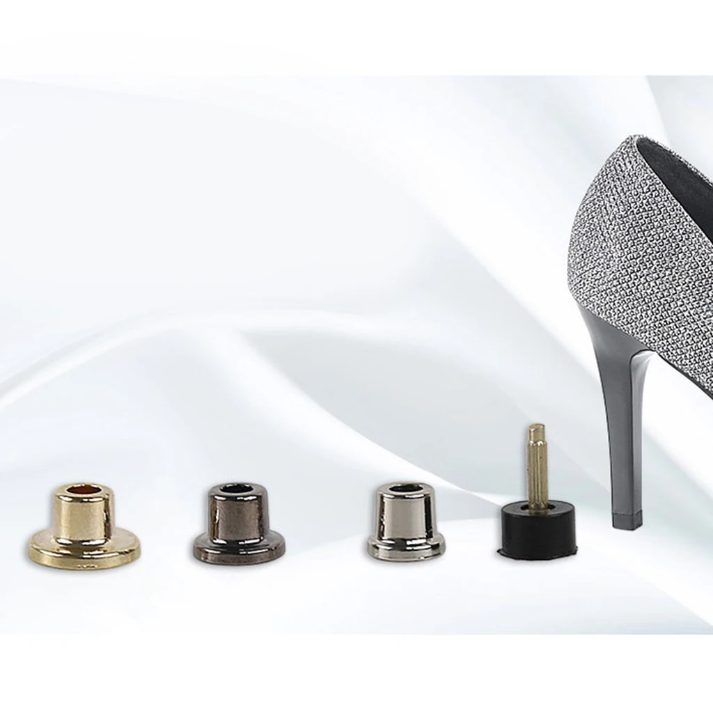 High Hee Tips Caps Metal Stiletto Pins Plates Dowel Lift Reduce Noise |
