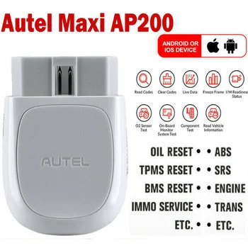 

Autel Maxi AP200 Bluetooth OBD2 Scanner Code Reader Full Systems Car diagnostic tool AutoVIN TPMS IMMO Service PK MK808 MX808