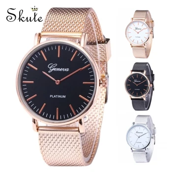 

Skute Fashion Women Mesh Belt Watches Men Geneva Quartz Wristwatch Unisex Casual Wrist Watch Clock Reloj Mujer Relogio Masculino