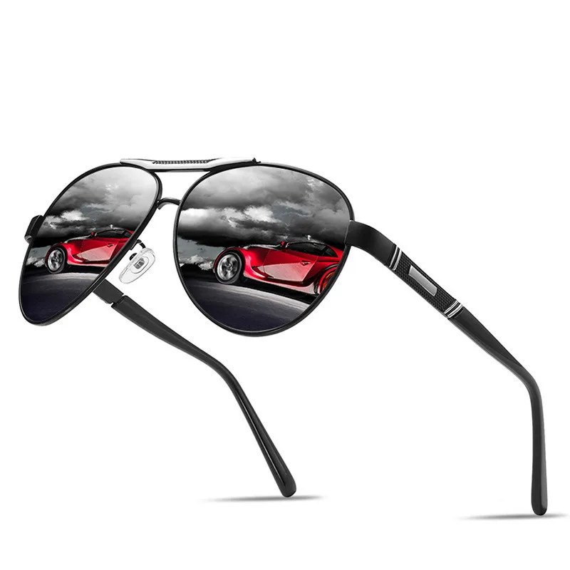 Vintage Sunglasses Men Polarized Oval Alloy Polaroid Male Sun Glasses Original Brand Design Driver Glasses Driving Mirrors
