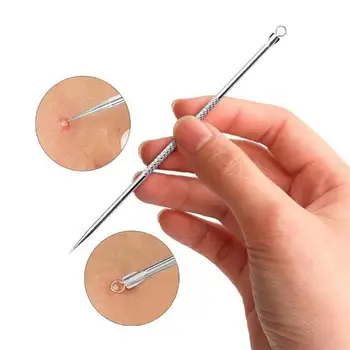 

4pcs / set Acne Blackhead Removing Needles Pimple Metal Head Tool Black Kit Care Cleaning Cleaner Extractor Beauty Deep Por U6C2